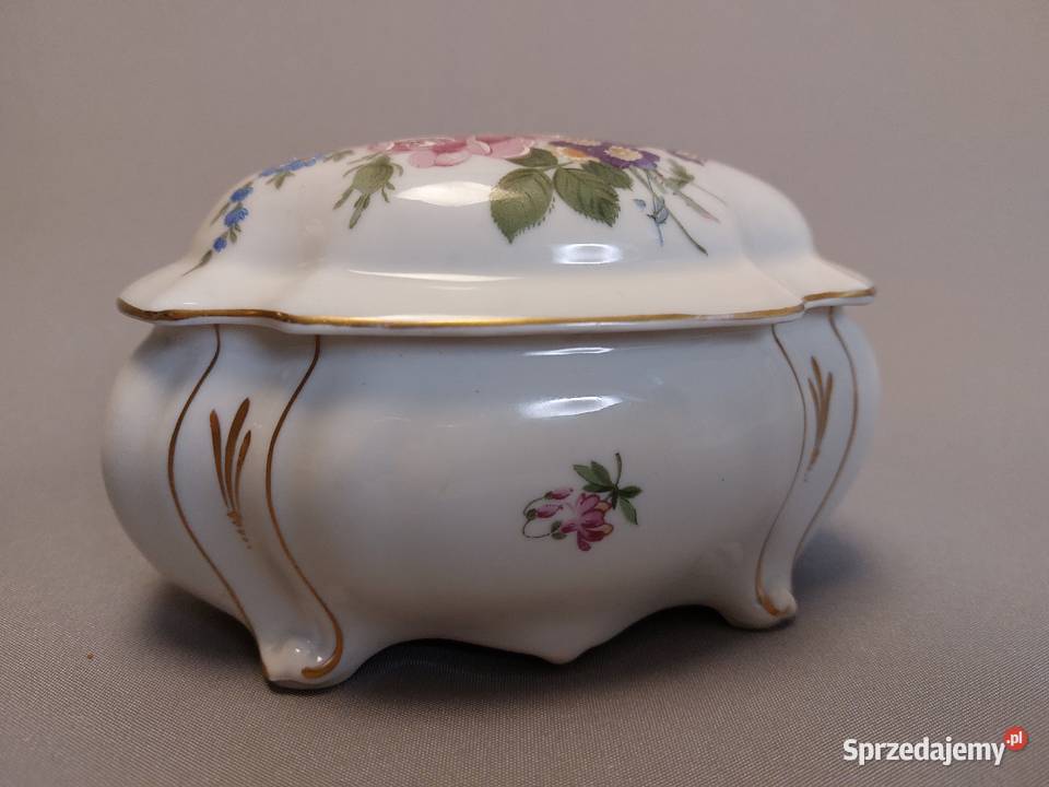 Pudełko Bomboniera Oscar Schlegelmilch Porcelana i szkło zachodniopomorskie Dobrzany sprzedam