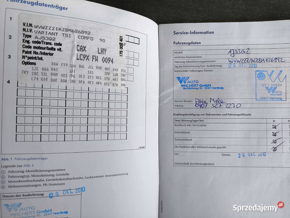 Volkswagen Golf VII Rok produkcji 2010 warmińsko-mazurskie Olsztyn