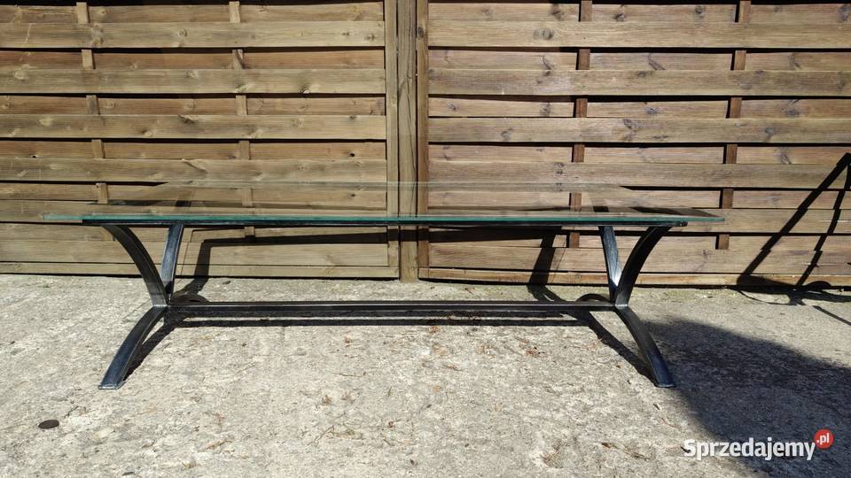 Ława metalowa kuta ze szkłem stolik kawowy mazowieckie Warszawa sprzedam
