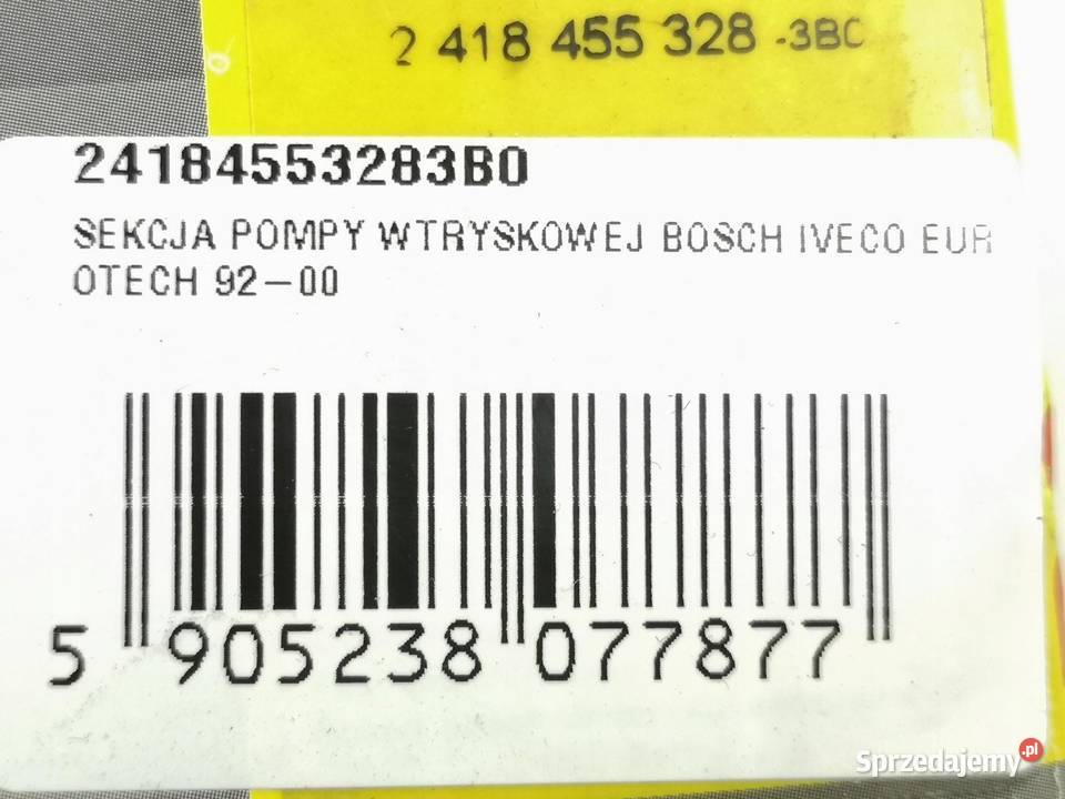 SEKCJA POMPY WTRYSKOWEJ BOSCH IVECO EUROTECH sprzedam