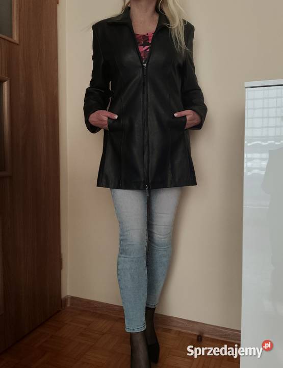 STYLOWA kurtka płaszczyk damski eko skóra czarny Tworzywo skóropodobne  podlaskie Łapy