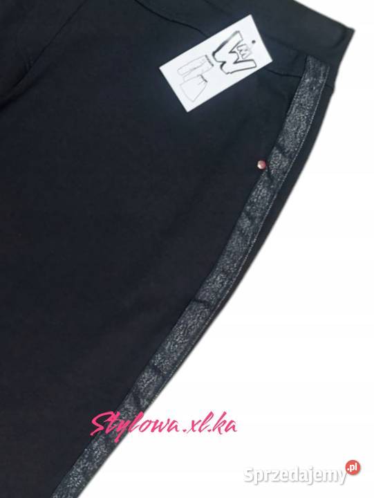 Spodnie damskie MW PLUS SIZE lampas eleganckie Wieluń