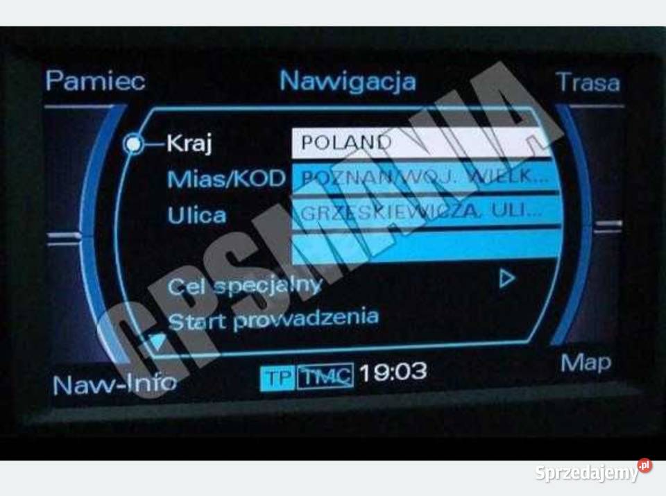 Polskie menu do Audi A4 A5 A6 A8 Q3 Q5 z łódzkie Aleksandrów Łódzki