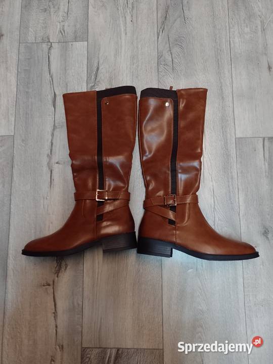 41 Brązowe ocieplanie Kozaki oficerki biznesowe Kraków