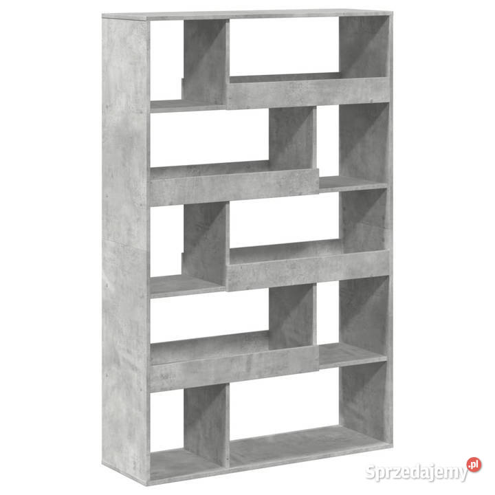 Regał szarość betonu 100x33x1565 materiał Warszawa