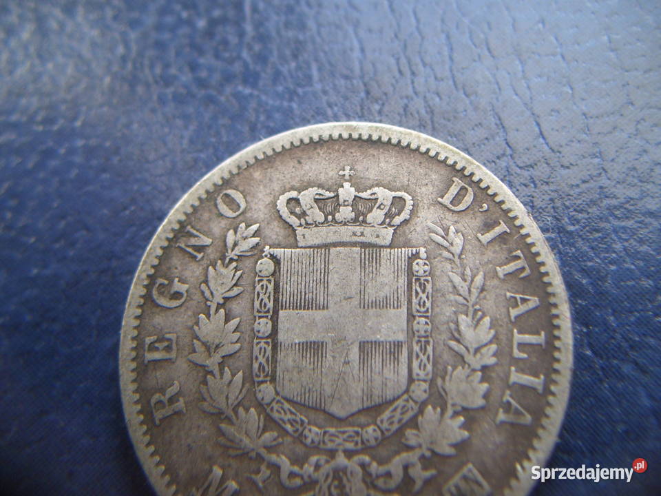 Stare monety 1 lir 1867 Włochy srebro Lesko