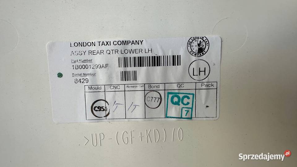LEVC LONDON TAXI BŁOTNIK TYLNY LEWY NOWY Gorzów Wielkopolski