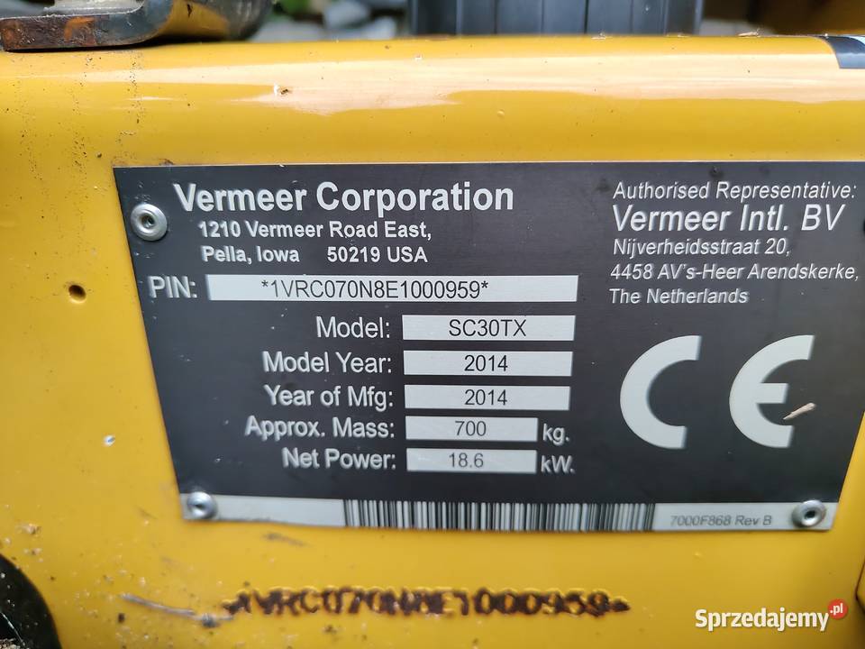 Vermeer sc30tx frezarka do pni Pajęczno sprzedam