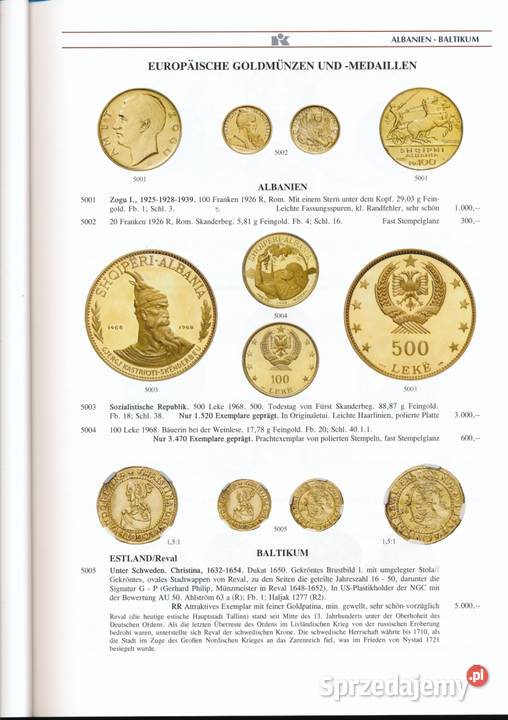 Katalog monet Kunker Legnica sprzedam