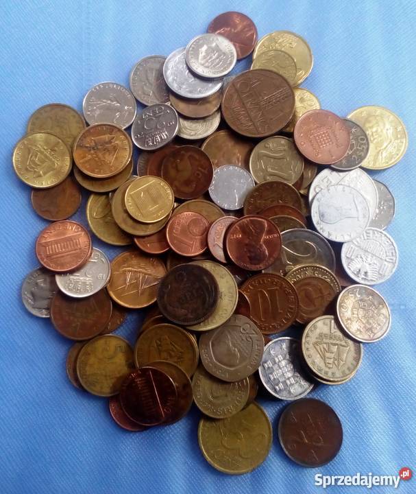 ZESTAW MONET MONETA RÓŻNE ŚWIAT CENT KORONA USA śląskie Sosnowiec