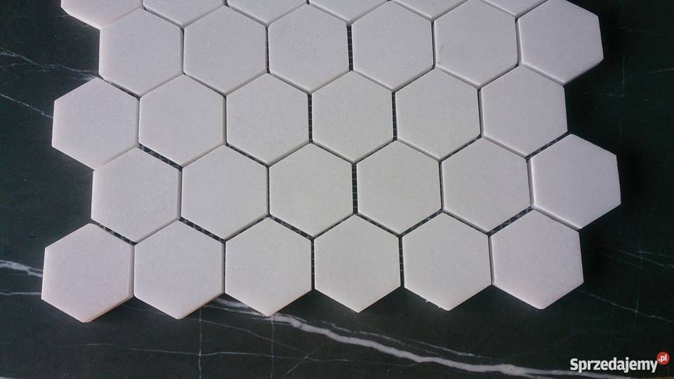 Mozaika HEXAGON Thassos White plastry miodu Piława Górna