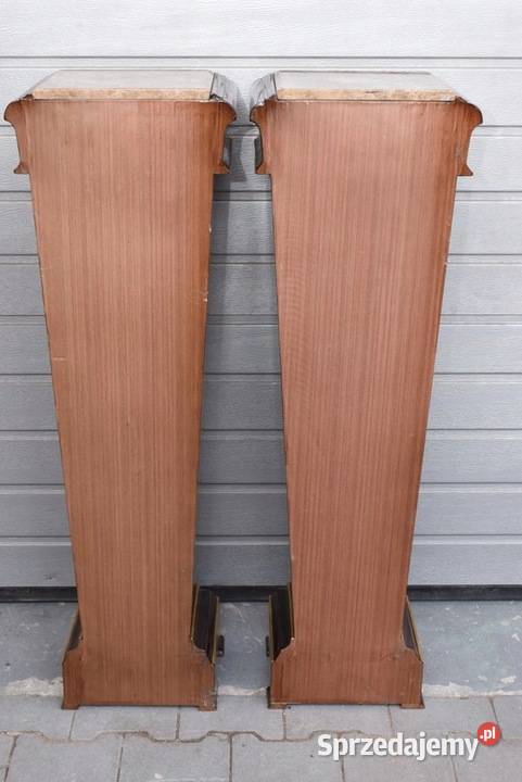 Dwa Postumenty Intarsjowane z Malunkami Kolumny małopolskie Kraków