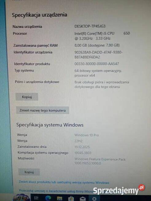 Komputer stacjonarny Klasy Core i5 Elektronika Racibórz