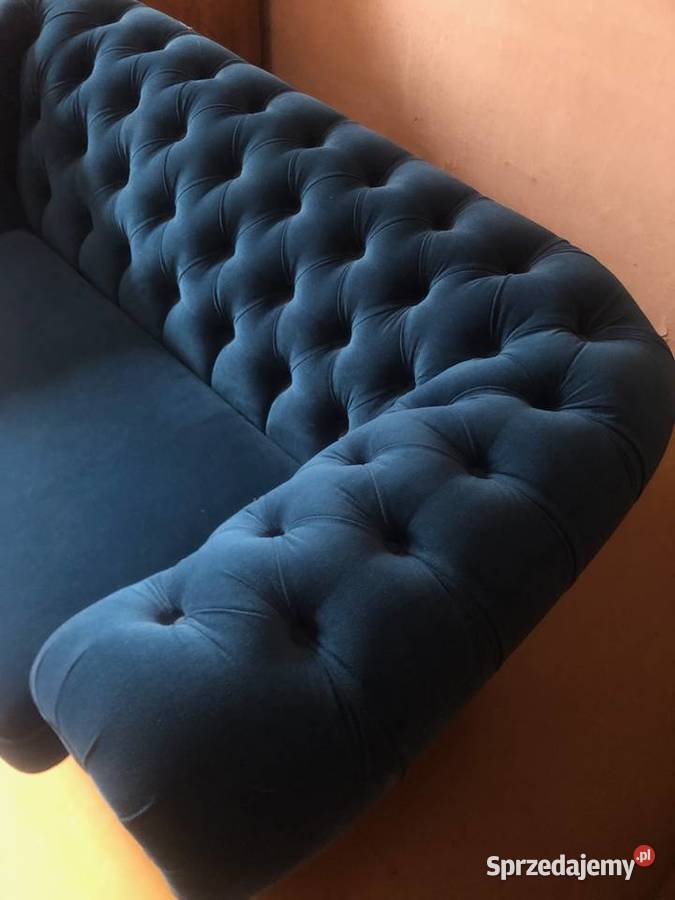 Luksusowa Sofa Chesterfield 2osobowa Welur Agata Kraków