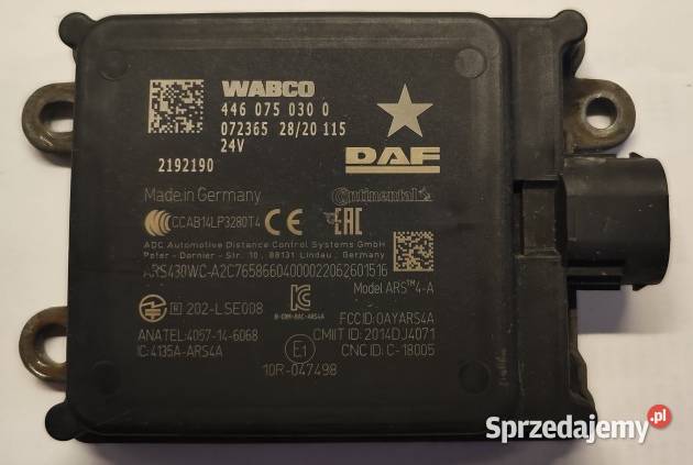 2x1x9x2x1x9x0 Radar AEBS DAF