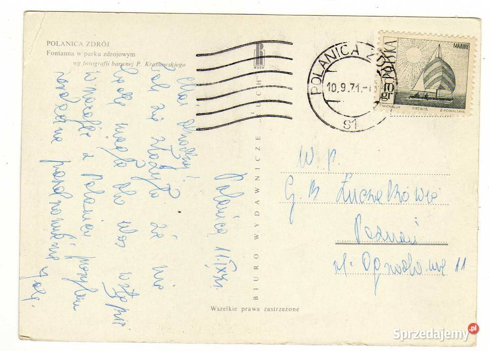 POLANICA ZDRÓJ FONTANNA POCZTÓWKA Krynki