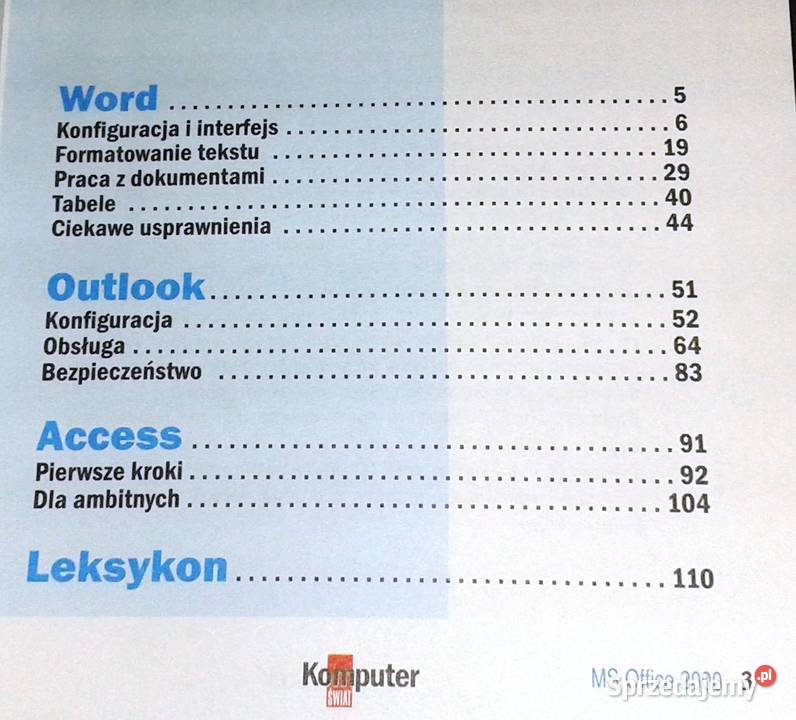 Office 2000 Wskazówki każdego Word Outlook Rok wydania 2001 lubelskie Chełm