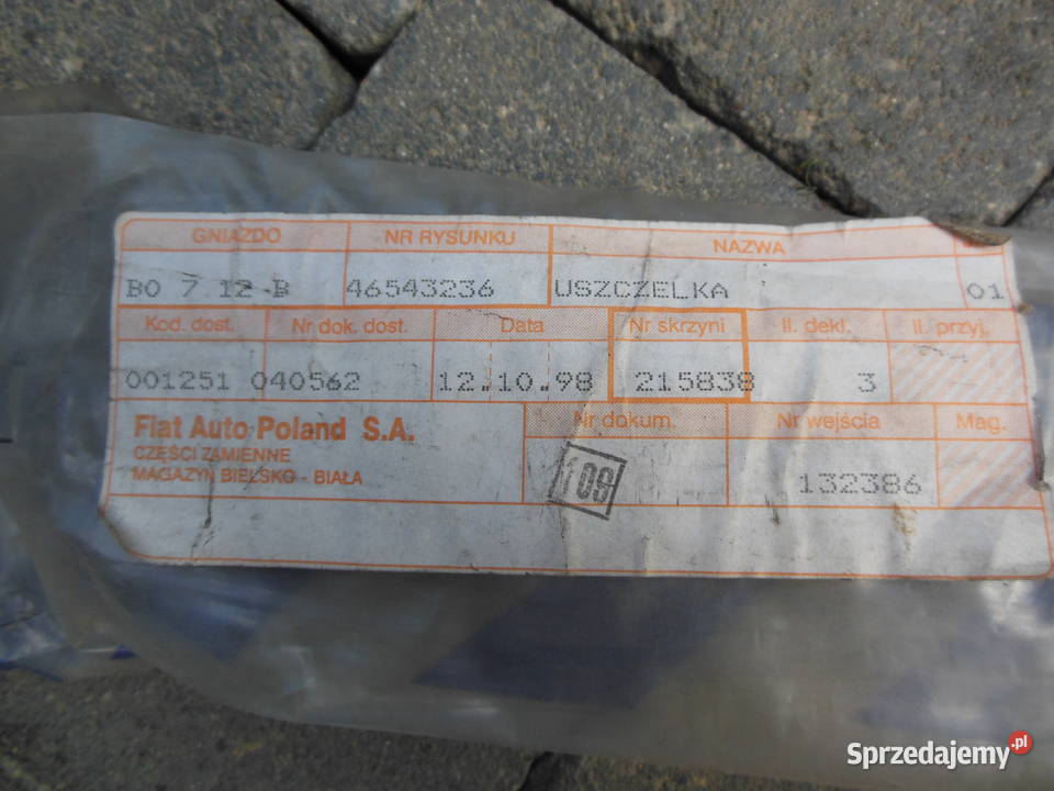 Uszczelnienie zewnętrzne szyby drzwi Punto przód Kozy