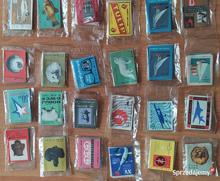 Zestawy etykiet zapałczanych z abonamentów ponad Katowice