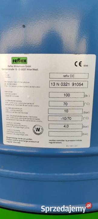 Zbiornik wyrównawczy Reflex 100 litrów Lubin