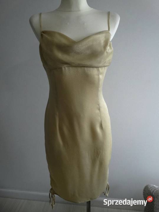 Sukienka Dopasowana Marszczona Bieliźniana Łomża