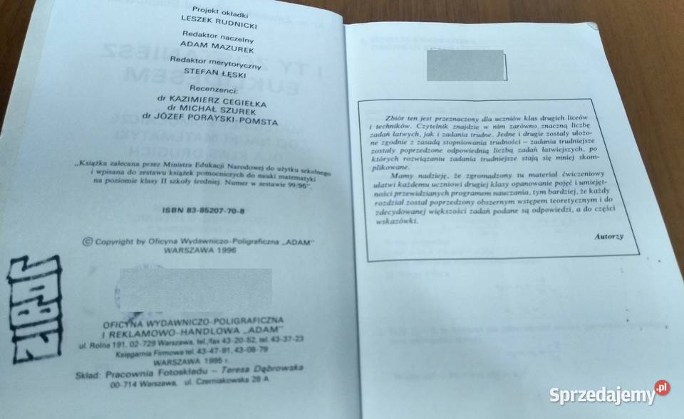 I ty zostaniesz Euklidesem Materiały do Kultura i Rozrywka Gdańsk sprzedam