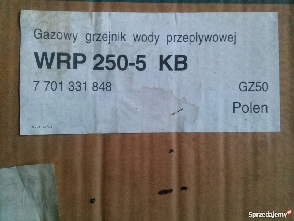 Piecyk gazowy JUNKERS WRP 2505 KB Staszów