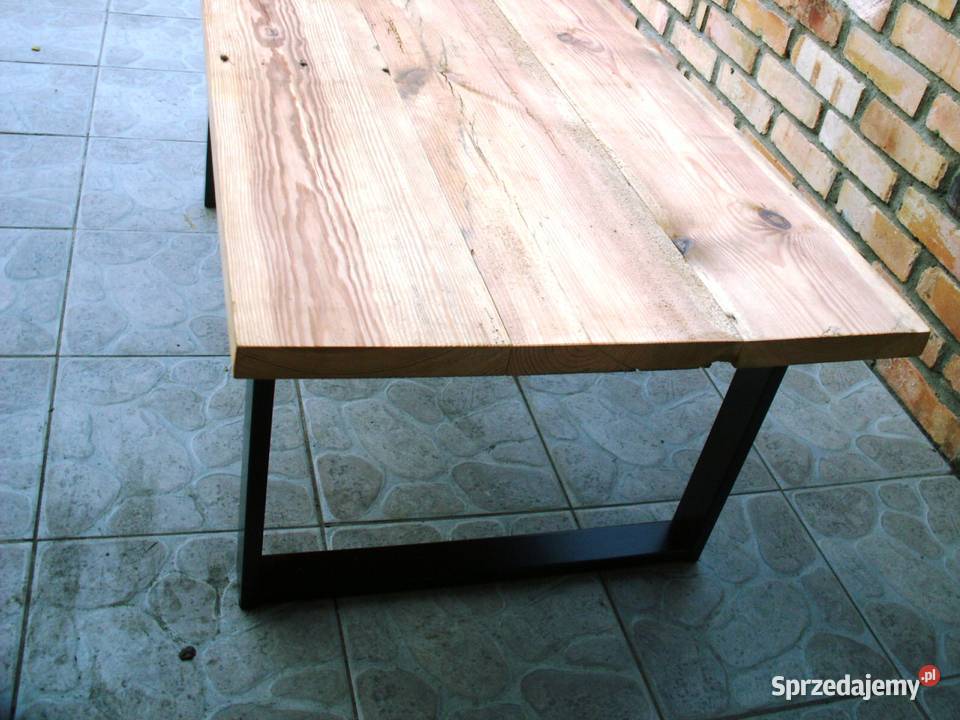 Stary stolik ława stół retro loft stare drewno warmińsko-mazurskie Ełk