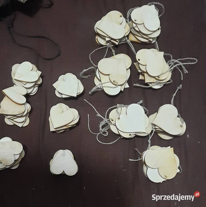 Serce drewniane wycięte ze sklejki 2mm do Piaseczno