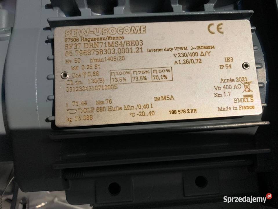 Serwomotor SEW SF37 DRN71MS4BE03 290W Pozostałe Warszawa