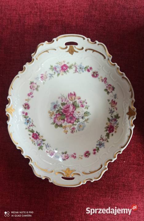 Zloty Kieliszek z białej porcelany Sygnowany M Gdańsk sprzedam