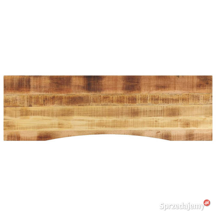 Blat biurka z wycięciem 160x50x25 surowe drewno