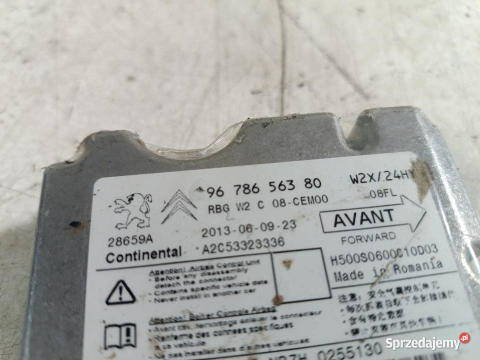 SENSOR AIRBAG PEUGEOT 508 I 9678656380 osobowe