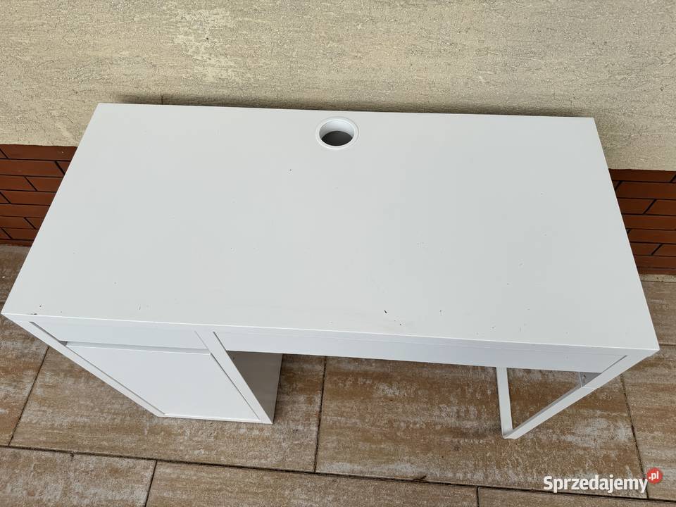 Biurko białe z nadstawką ikea stolik stół szafka Sulbiny