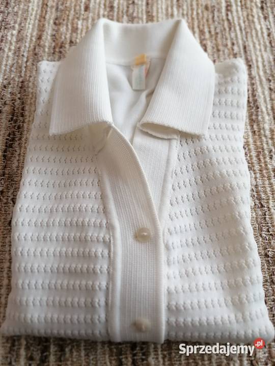 Sweter rozpinany biały z bistoruSweterek Łódź sprzedam