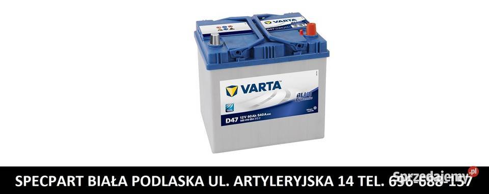Akumulator VARTA Blue Dynamic D47 60Ah 540A EN P Biała Podlaska