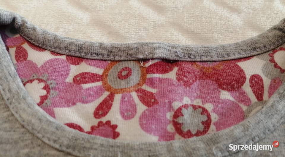Koszulka krótki rękaw dziewczęca kwiatki 92 Czeladź