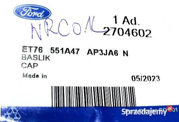 NAKŁADKA LISTWA RELINGU LEWA PRZÓD FORD TRANSIT