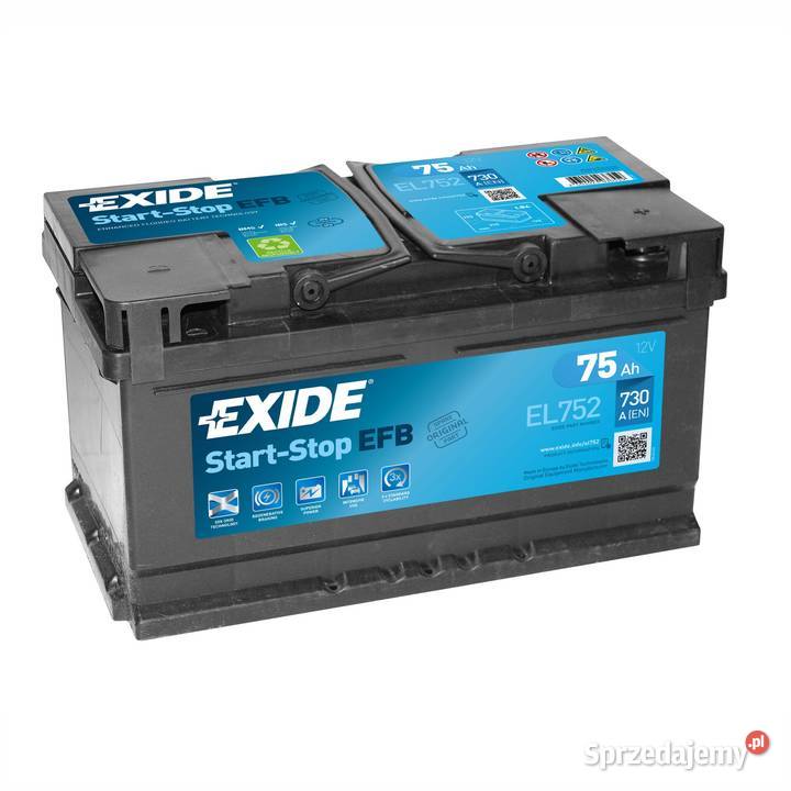 Akumulator Exide Start Stop EFB 75Ah 730A osobowe Akumulatory Sanok