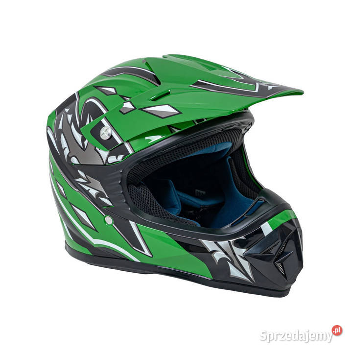 Kask Motocyklowy Enduro Zielony L M Siedlce
