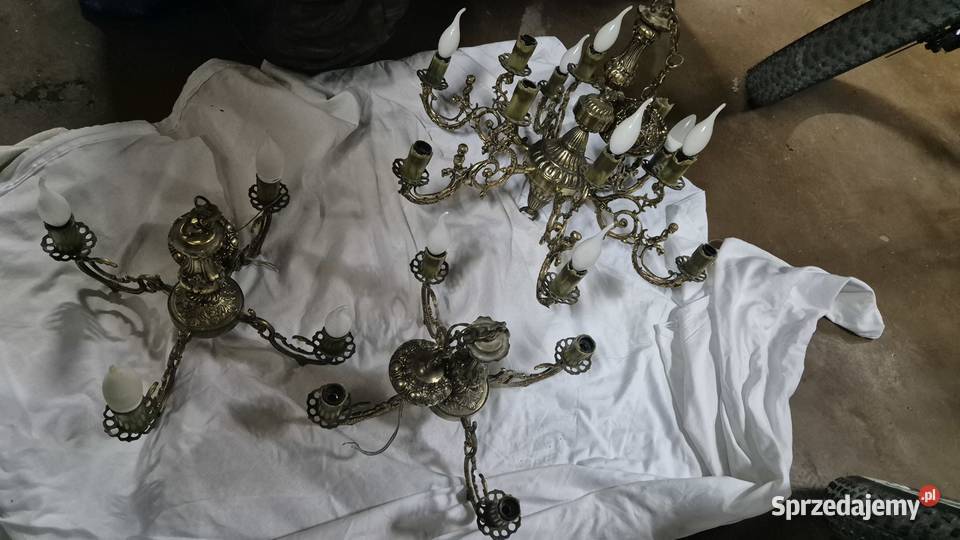 Żyrandol mosiężny podlaskie Hryniewicze sprzedam