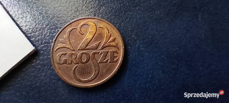 Stare monety 2 grosze 1936 2RP Polska piękna podkarpackie Lesko