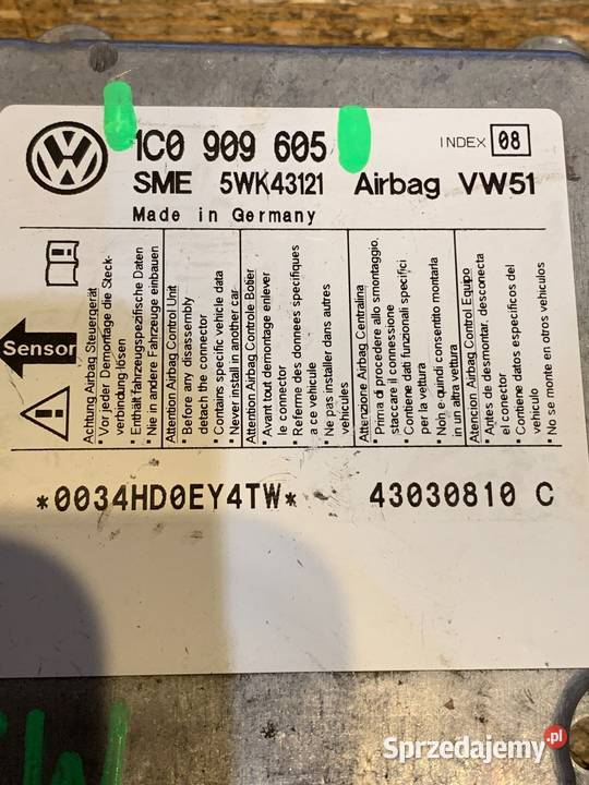 Sensor airbag VW 1C0909605 Margonin