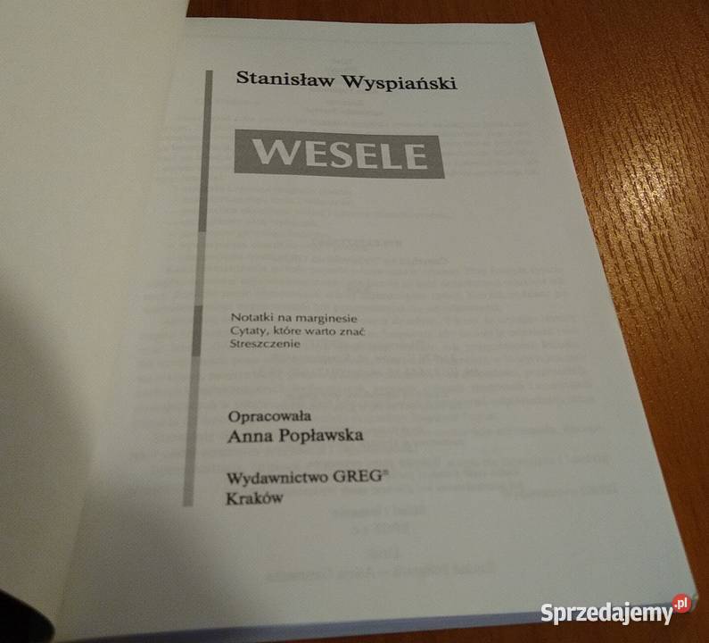 Wesele  Stanisław Wyspiański LEKTURA Z Gdańsk