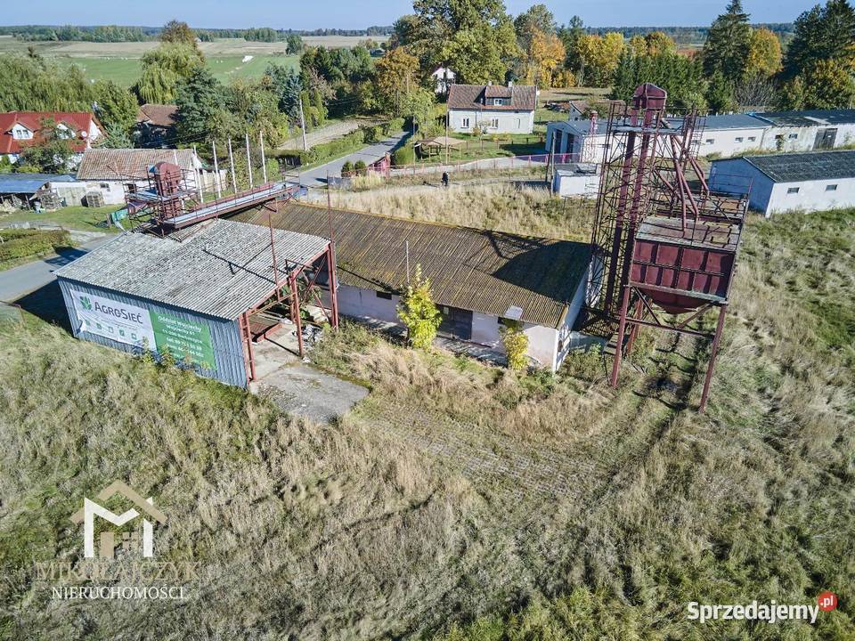 Działka z budynkami magazynowymi pod działalność Hale i magazyny Wojciechy