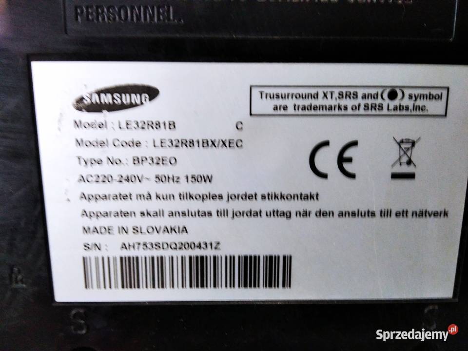 Telewizor SAMSUNG LCD 32 LE32R81B pilot Pabianice
