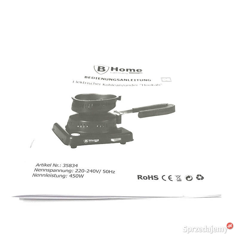 Elektryczna Rozpalarka do Węgielków z Uchwytem Łódź