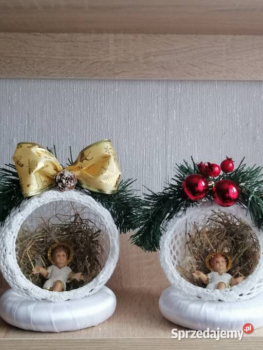 Stroik świąteczny szydelkowy Ozdoby świąteczne Boże Narodzenie śląskie Katowice