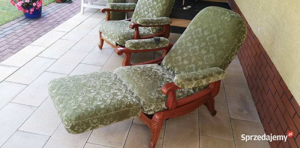 Fotel stylowy relaks ludwik zielony seniora na mazowieckie Garwolin sprzedam