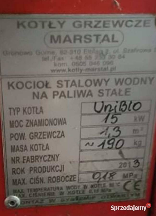 Kocioł Piec 15 kW do 120mz Podajnikiem Olsztyn sprzedam